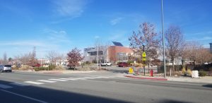 crosswalk outside AACT high school
